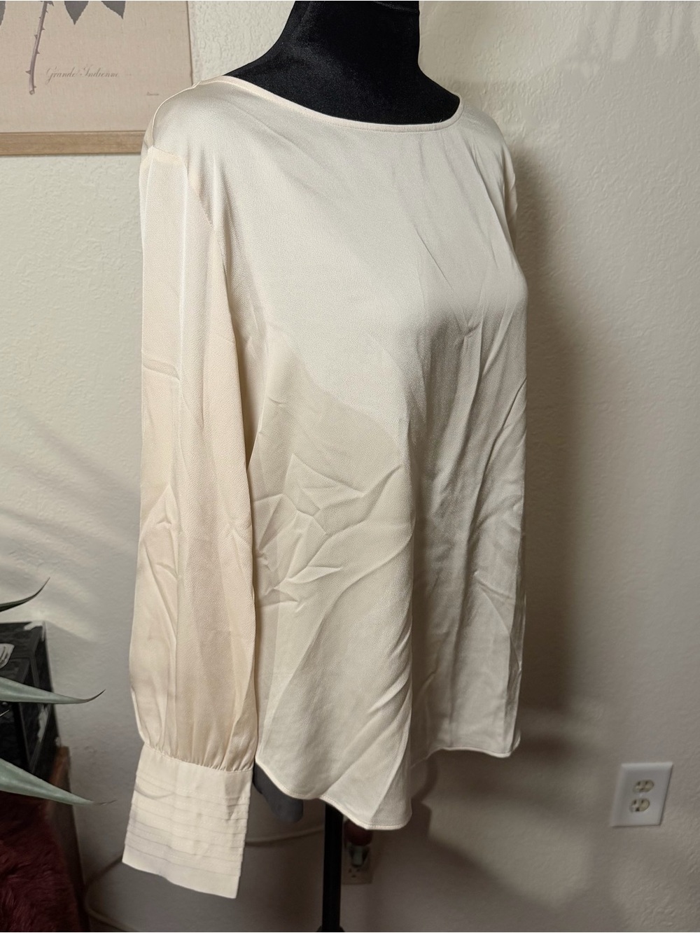 New Cream Long Sleeve Blouse